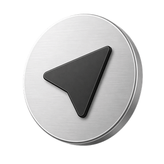 Decorative 3D arrow icon representing sending on the contact us page